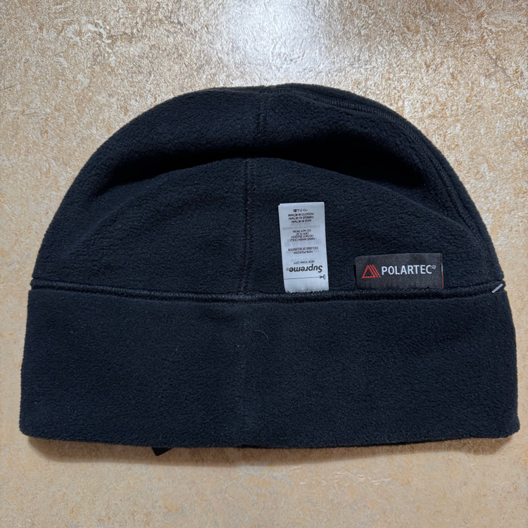 슈프림 폴라텍 비니 블랙--2