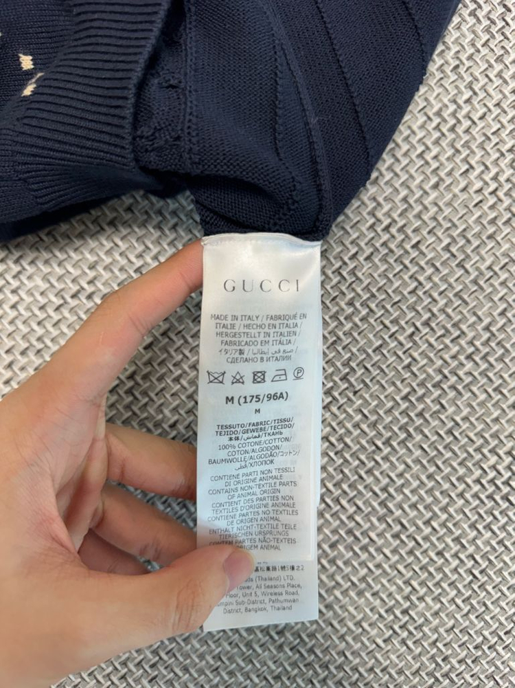 구찌 GG 니트 반팔 카라티--7