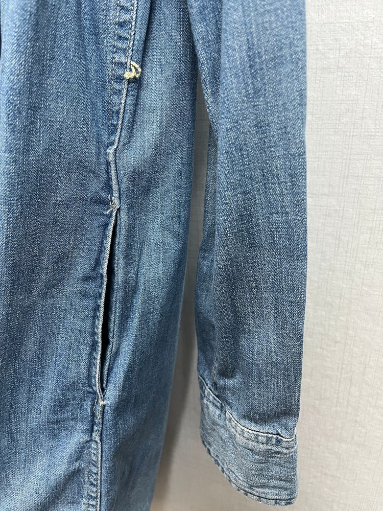 리바이스 데님 포켓 원피스 워싱 청 스커트 셔츠 85 S사이즈 이미지