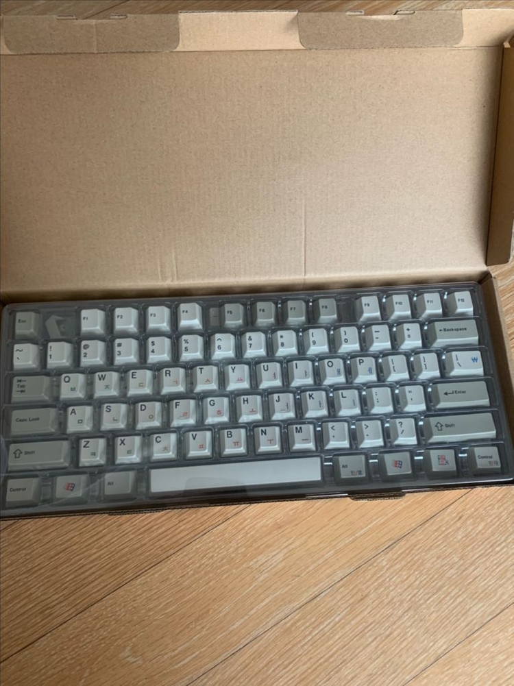 (미사용)XMI PBT 체리 한글 그라데이션 기계식 키캡 세트 이미지