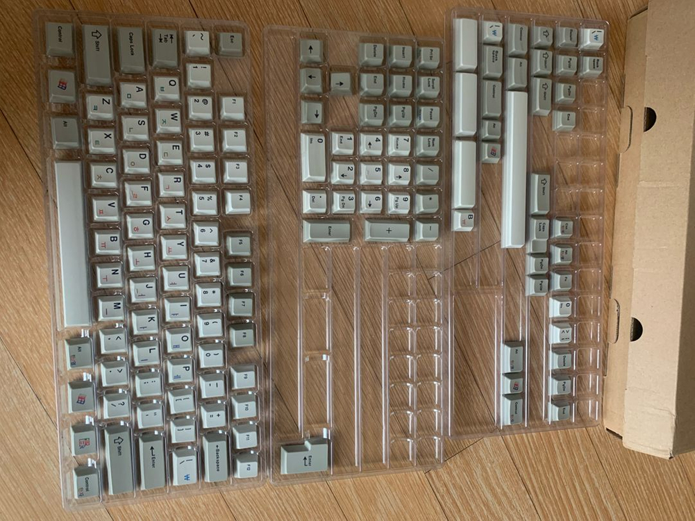 (미사용)XMI PBT 체리 한글 그라데이션 기계식 키캡 세트 이미지