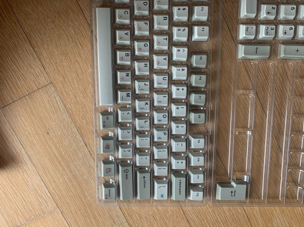 (미사용)XMI PBT 체리 한글 그라데이션 기계식 키캡 세트 이미지