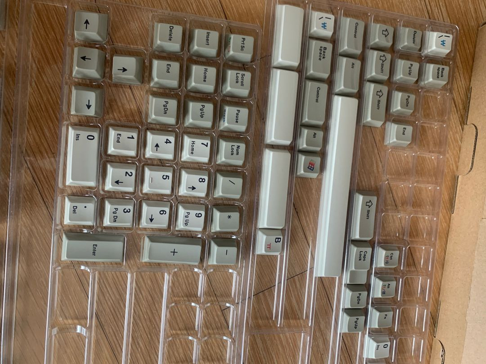 (미사용)XMI PBT 체리 한글 그라데이션 기계식 키캡 세트 이미지