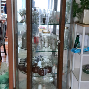 원형 유리 장식장