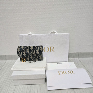 디올 Saddle Bloom 카드 지갑