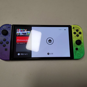 닌텐도 스위치oled 스플래툰 본체와 조이콘만 판매