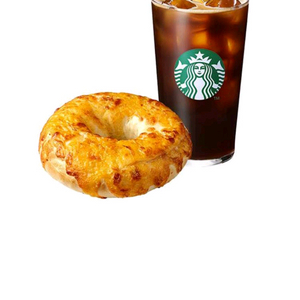 스타벅스아이스 카페 아메리카노T+탕종 파마산 치즈 베이글 8200->6800