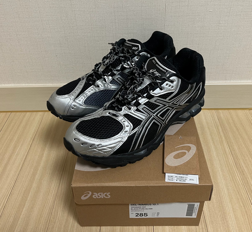 [285] 아식스 젤 님버스 10.1 블랙 퓨어실버 한국한정--1