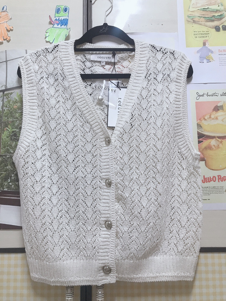 (새상품) 루에브르 니트 조끼--6