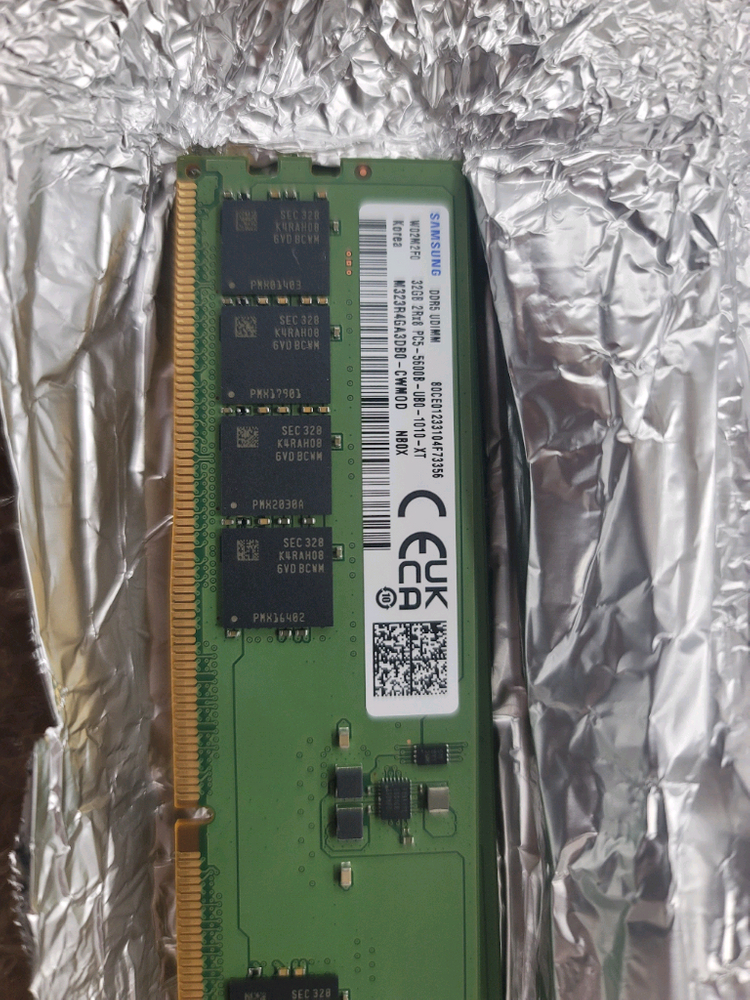 미사용신품 램2개 삼성 DDR5 44800 32GB 5600MHz (AS 26년 9월까지)--3
