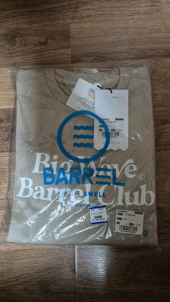 (미개봉) 남여공용 베럴 서퍼스 맨투맨 2종 (개별, 일괄 모두 판매 가능)--7