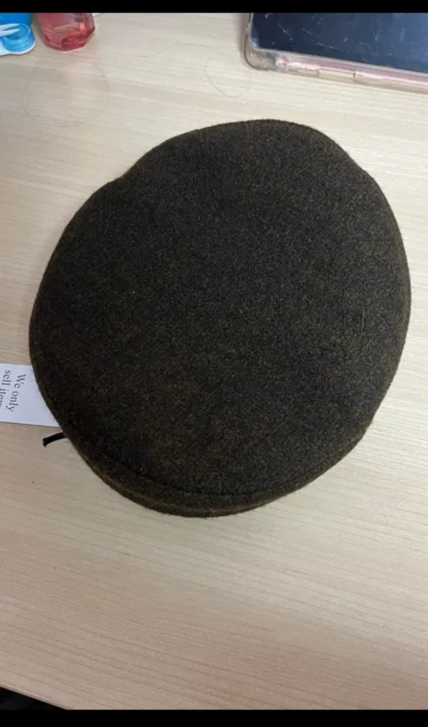 모직 브라운 헌팅캡--2