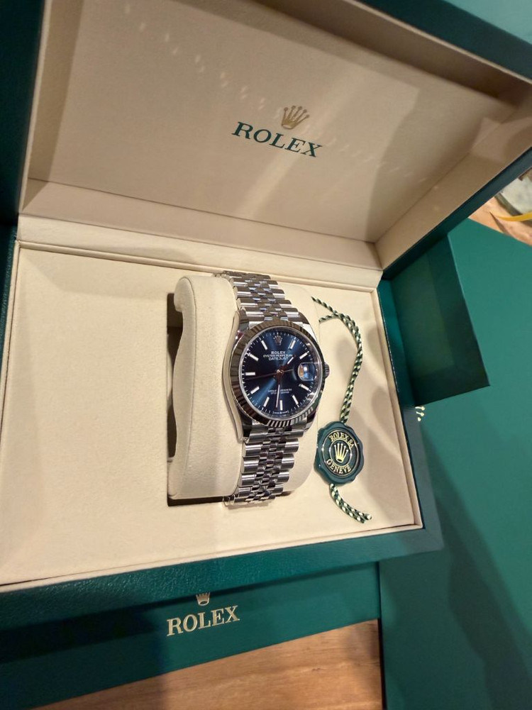 롤렉스 데이트저스트 청판바 플루쥬빌 126234 플세트 미착용급--3