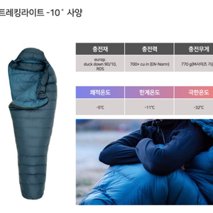 엑스패드 트레킹라이트 -10도 M사이즈