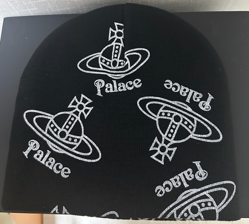 팔라스x비비안웨스트우드 콜라보 블랙 비니 모자--1
