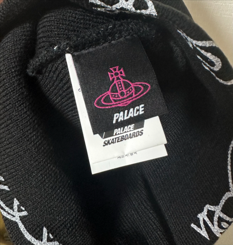 팔라스x비비안웨스트우드 콜라보 블랙 비니 모자--2