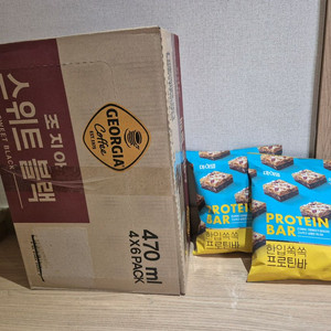 (일괄 2.8만원)조지아 커피 24개와 프로틴바 30개 같이 이미지