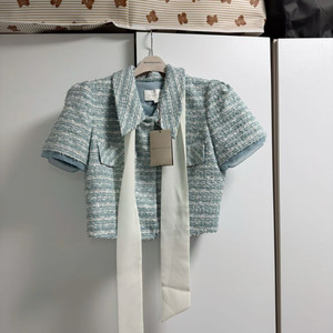 브라이드앤유 민트 트위드 반팔 자켓 (새상품/택있음)