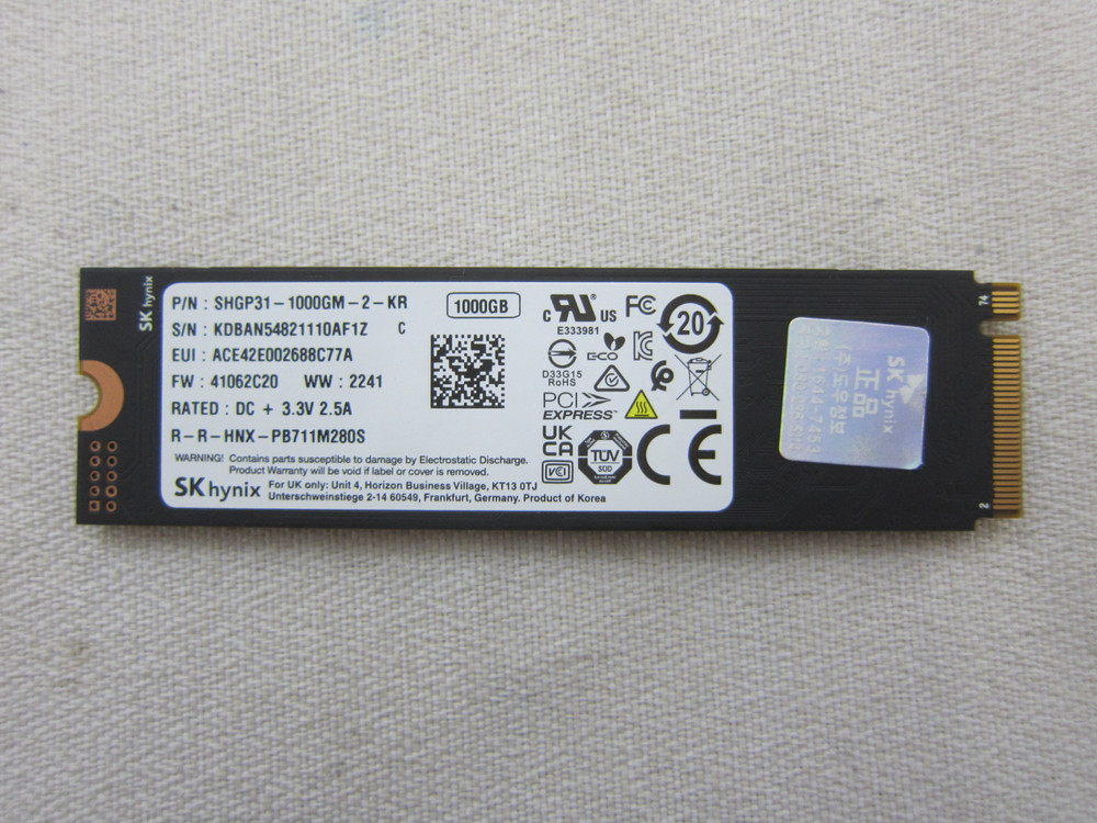 SK하이닉스 Gold P31 M.2 NVMe 1TB (AS 2027년 41주)--1