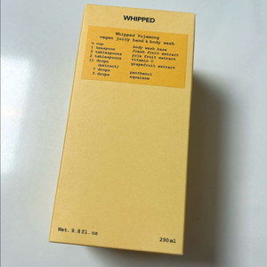 (미개봉새제품)휩드 유자몽 비건 쥬이시 핸드&바디워시 290ml 판매