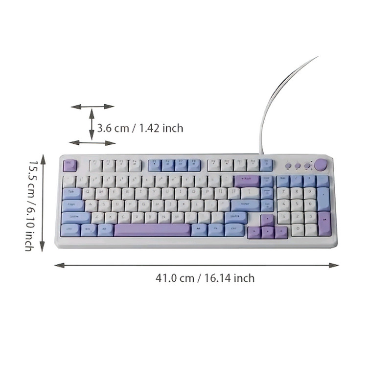 파스텔 아이보리 그린 멤브레인 키보드 새상품--8