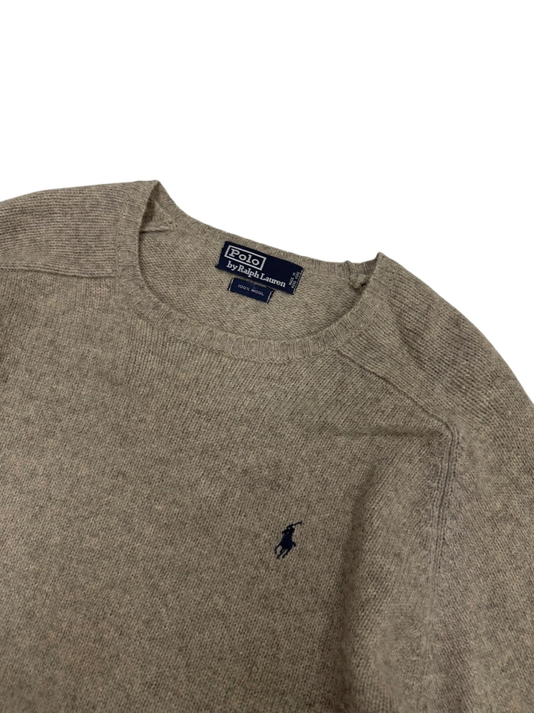 90년대 폴로 랄프로렌 울 니트 베이지 (M)--2