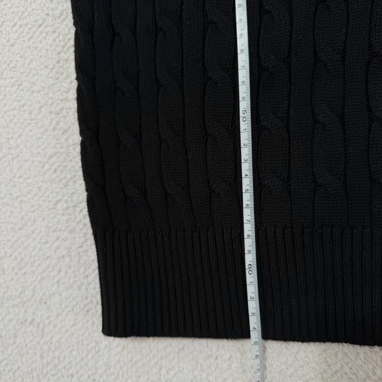 폴로 꽈배기 카라 니트 블랙--5