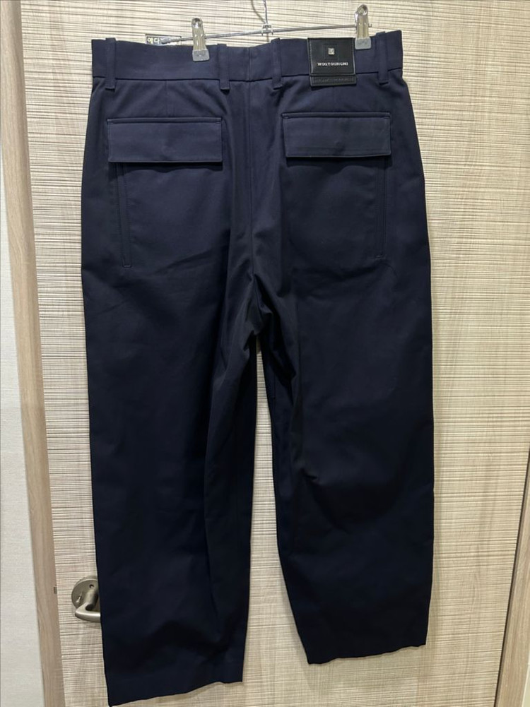 우영미 플리츠 팬츠 네이비 사이즈50 미시착 새제품 팝니다 이미지