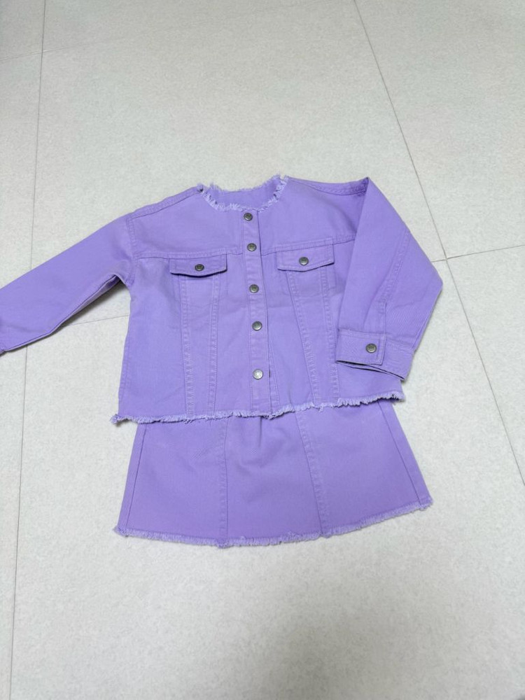미착용) 스타일노리터 키즈 데님자켓 스커트 100 이미지