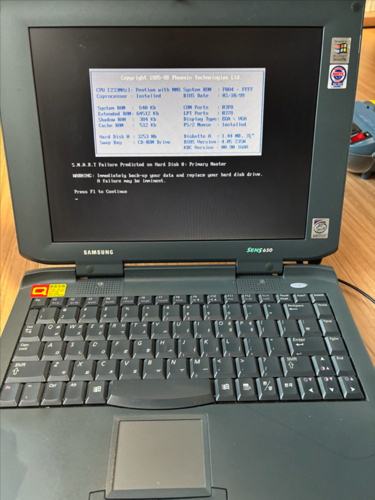 레트로 노트북 삼성센스 650--2