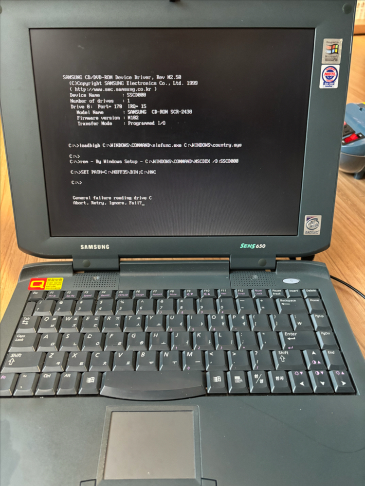 레트로 노트북 삼성센스 650--4