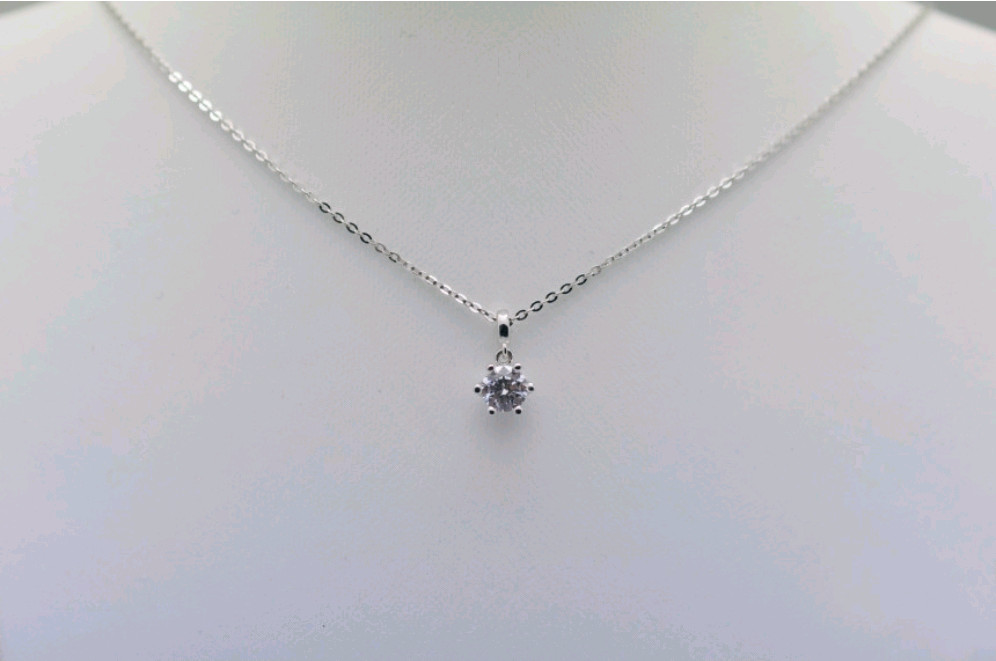 14k 에이스주얼리 화이트골드 목걸이--2