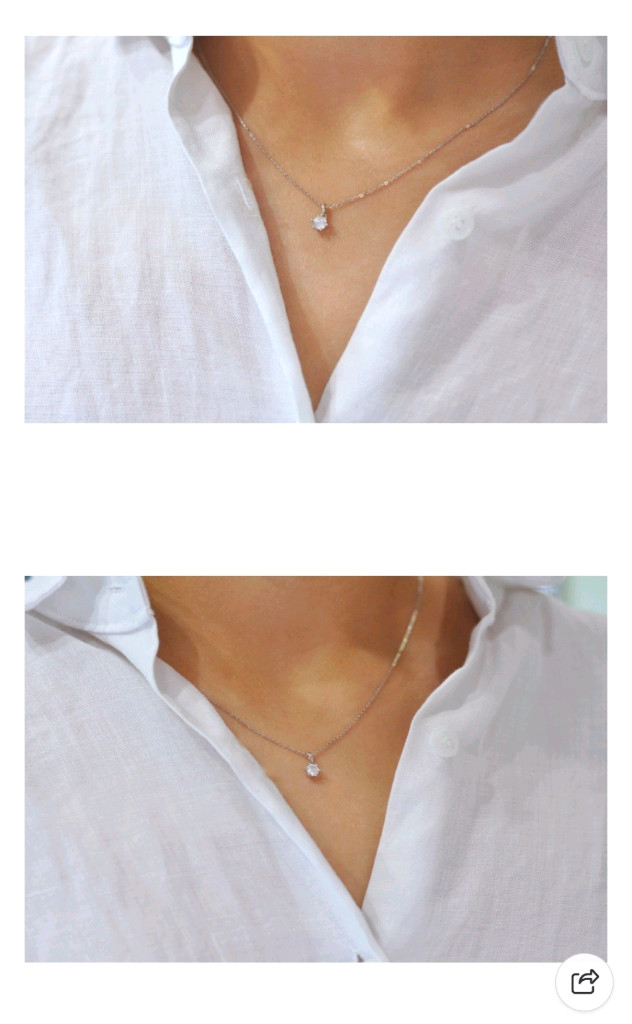 14k 에이스주얼리 화이트골드 목걸이--4