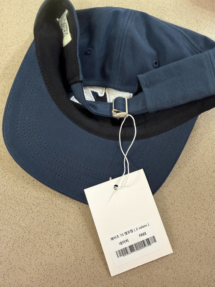 레터프롬문 73 캠프캡 네이비 새상품--1