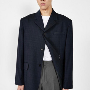 [M] STU 3버튼 블레이저 네이비 체크 이미지