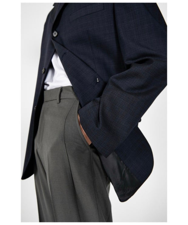 [M] STU 3버튼 블레이저 네이비 체크 이미지