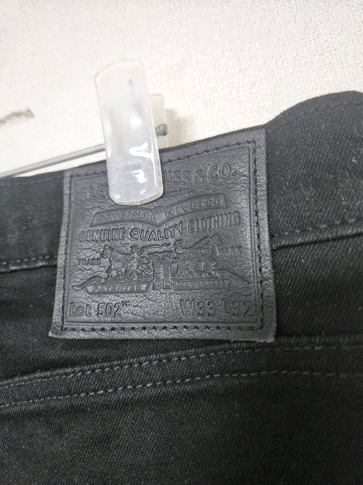 리바이스 502 33인치 블랙진--2
