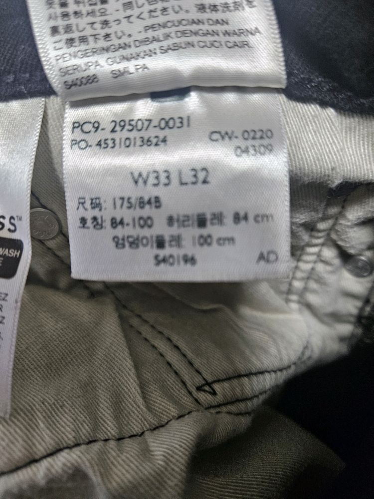 리바이스 502 33인치 블랙진--6