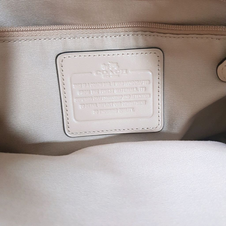 COACH 코치 가죽 숄더백 토드백 베이지그레이--4