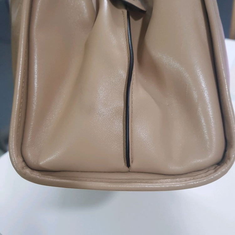 COACH 코치 가죽 숄더백 토드백 베이지그레이--5