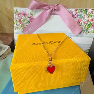 로제도르 14k 하트시럽 체인,펜던트 세트 판매합니다. 이미지