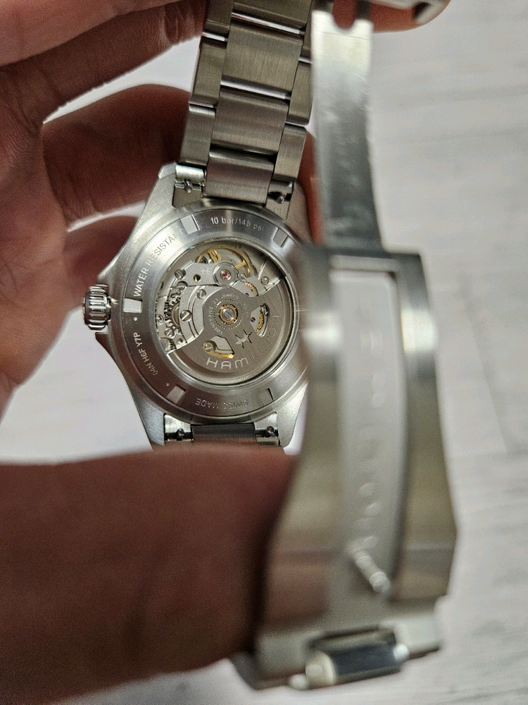 해밀턴 카키에비에이션 파일럿 오토 39mm 블루--2