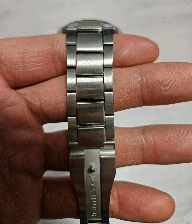 해밀턴 카키에비에이션 파일럿 오토 39mm 블루--6