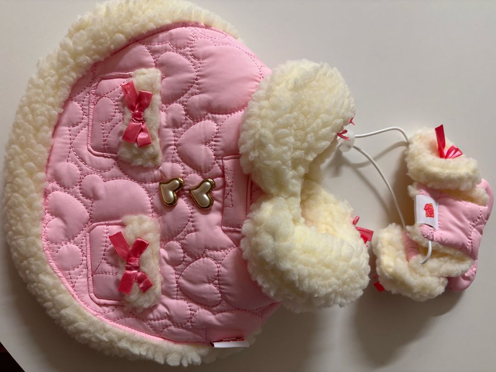 강아지 코지로지데이 케이프코트+귀마개--5