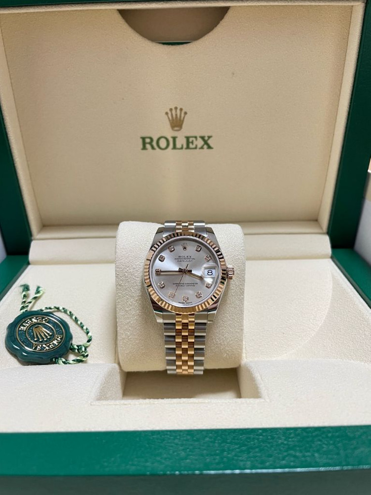 로렉스 데이저스트 31 실버판 10P 로즈골드 팔아요--4