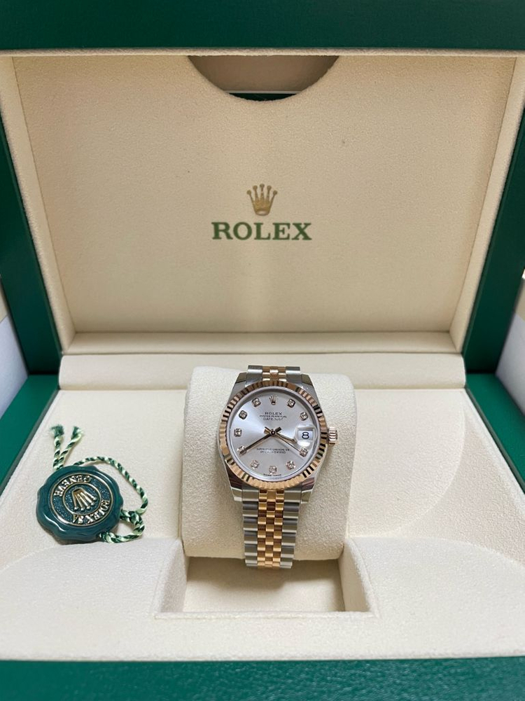 로렉스 데이저스트 31 실버판 10P 로즈골드 팔아요--9