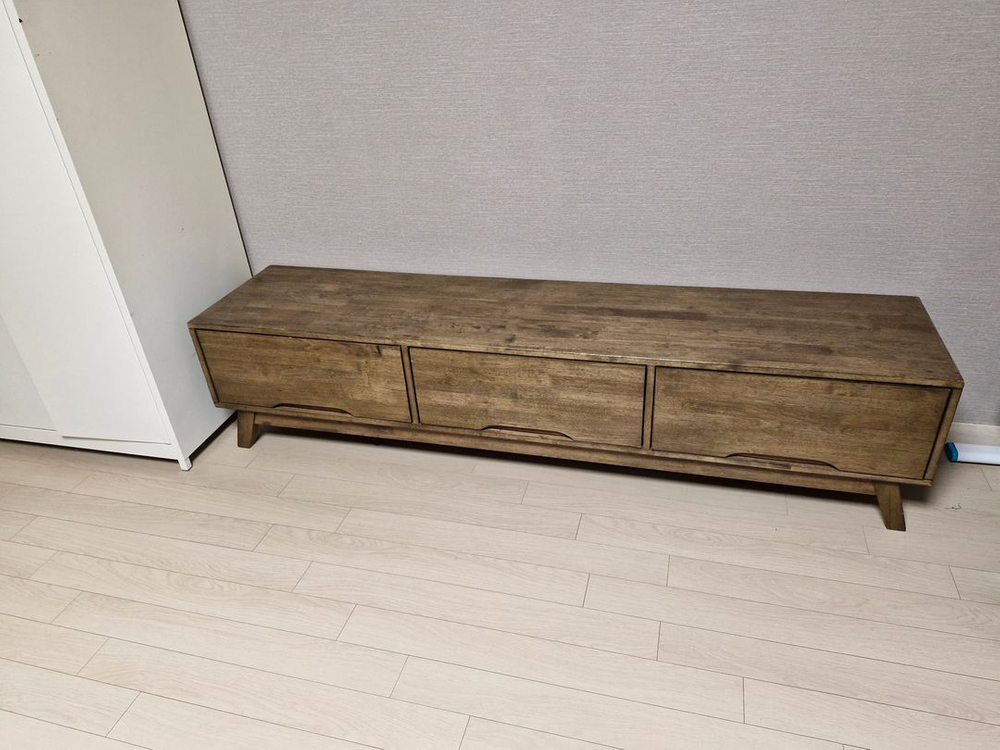 원목 TV장 수납장--3