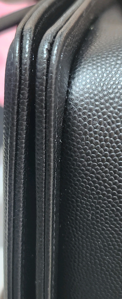 샤넬 보이 미듐 캐비어 은장--3