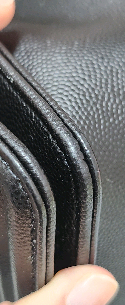 샤넬 보이 미듐 캐비어 은장--4