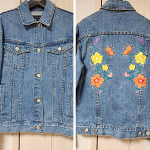 티렌 자수 데님 자켓 청자켓 55 듀엘 오즈세컨 럭키슈에뜨 지컷 보브 베네통 시슬리 써스데이아일랜드 에고이스트